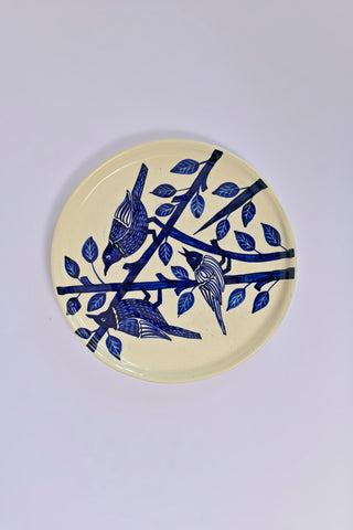 Blue Pottery Ceramic Plate