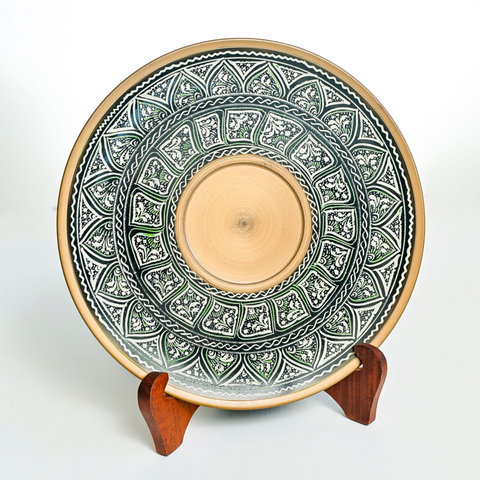 HANDMADE NAQSHI WORK WOODEN PLATE