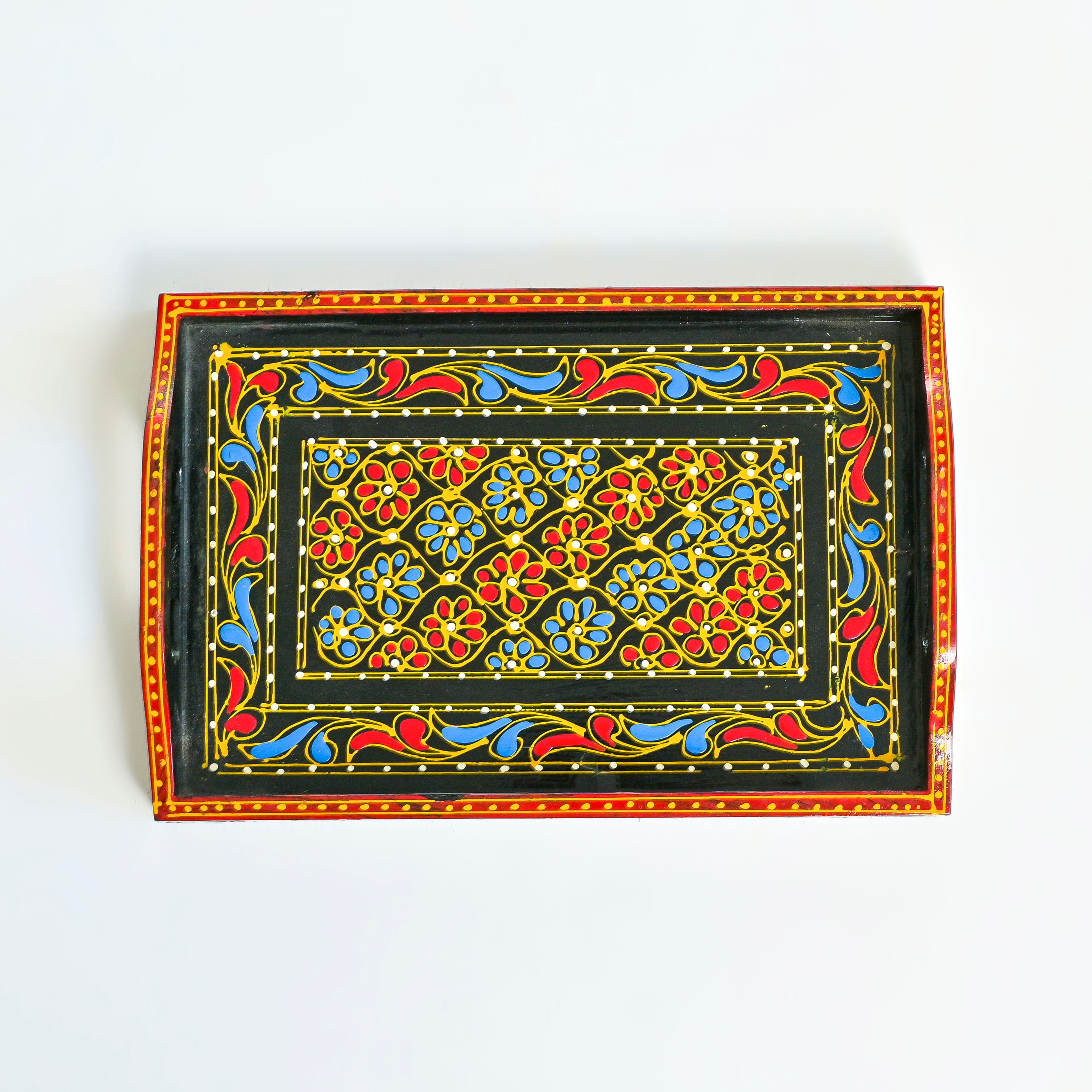 SWATI HANDPAINTED WOODEN TRAY