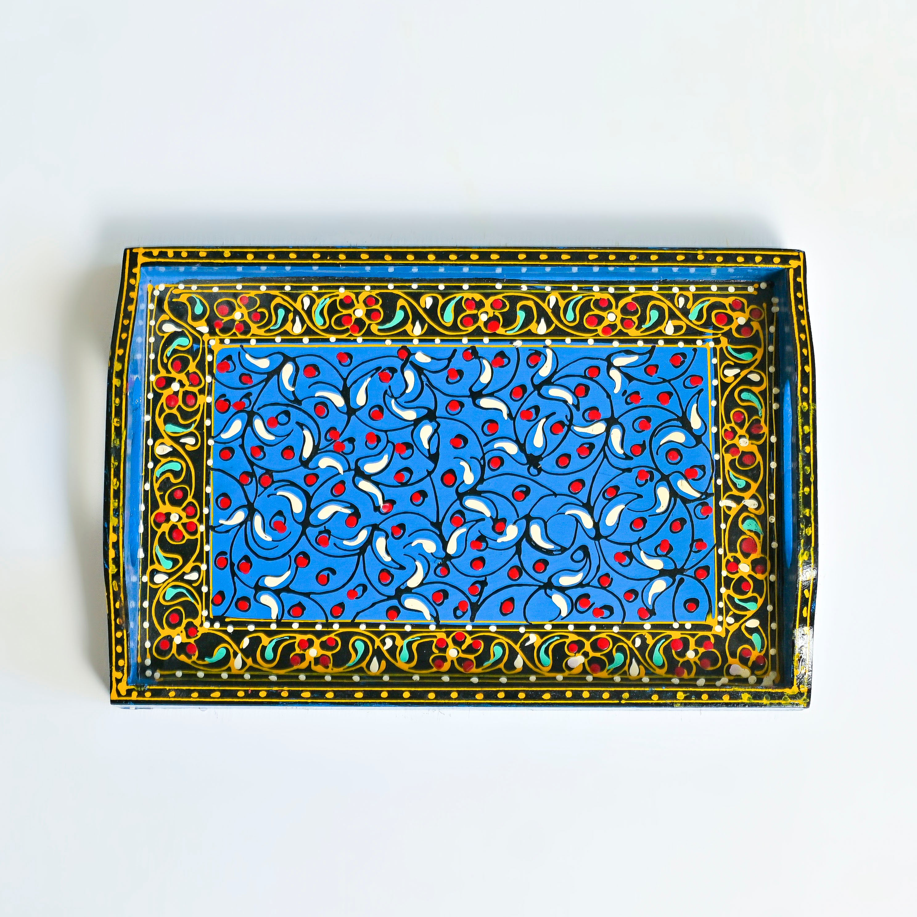 SWATI HANDPAINTED WOODEN TRAY